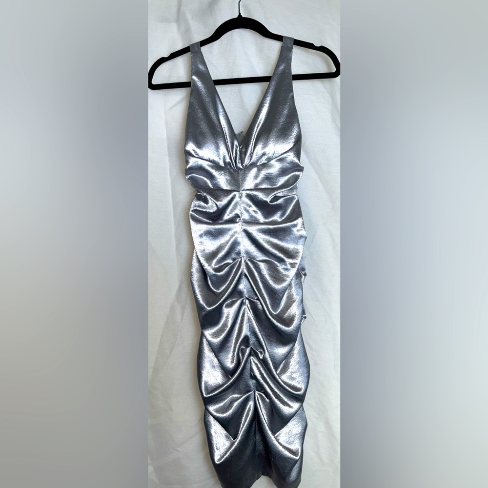 Caché Women’s 0 Silver Midi Formal Dress